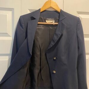 Salvatore Ferragamo Dark Blue Wool Blazer